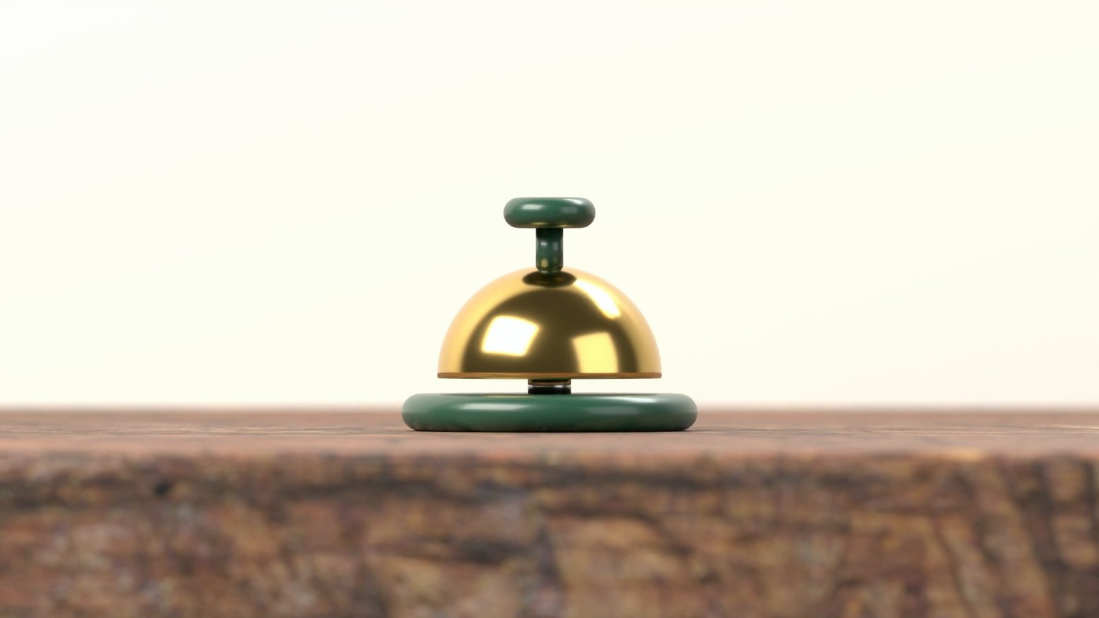 the 3D bell on the bench, the last frame before the dissolve