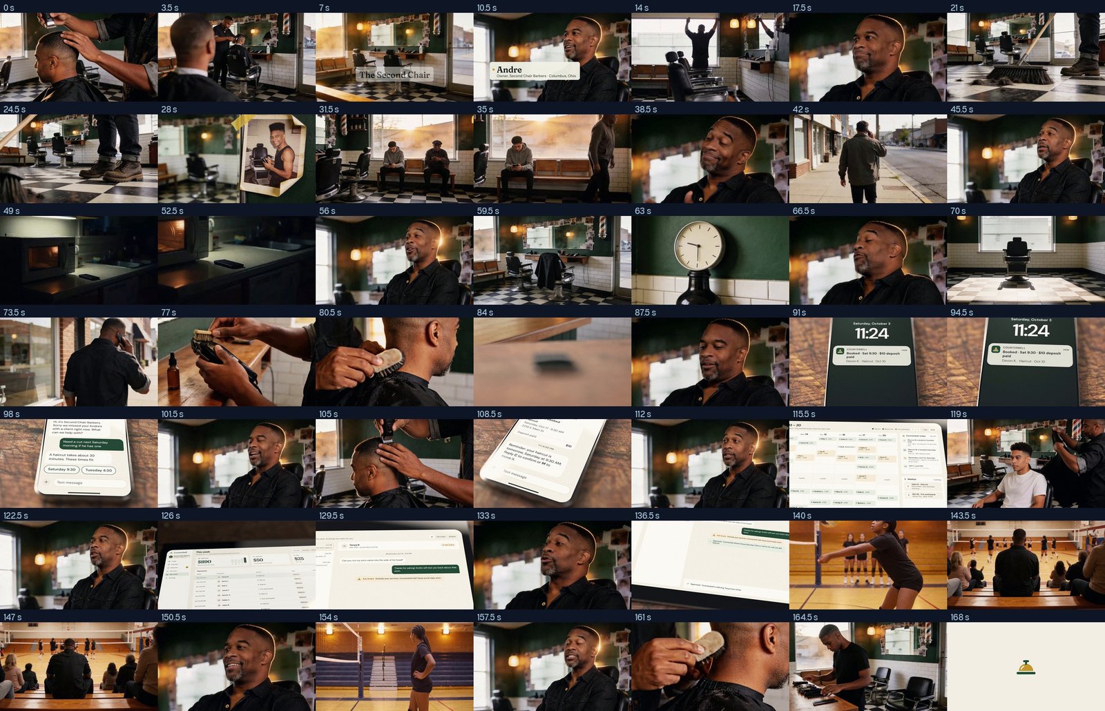 the customer story at one frame every 3.5 s